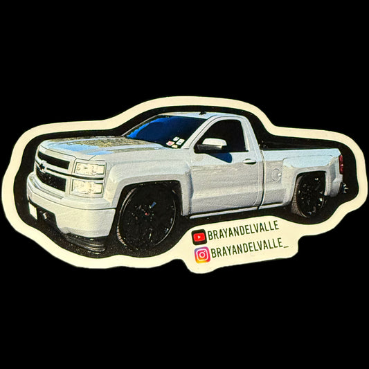 2"x4" single cab sticker